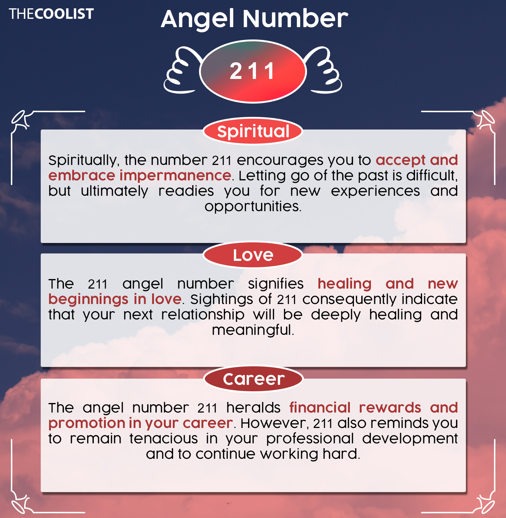 Anjo número 211: significado, importância, manifestação, dinheiro, chama gémea e amor