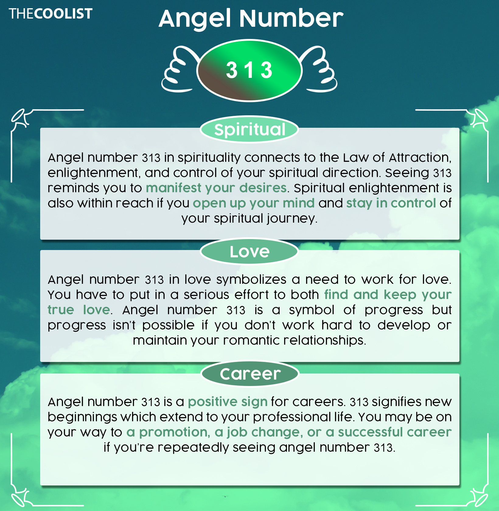 Anjo número 313: significado, importância, manifestação, dinheiro, chama gémea e amor