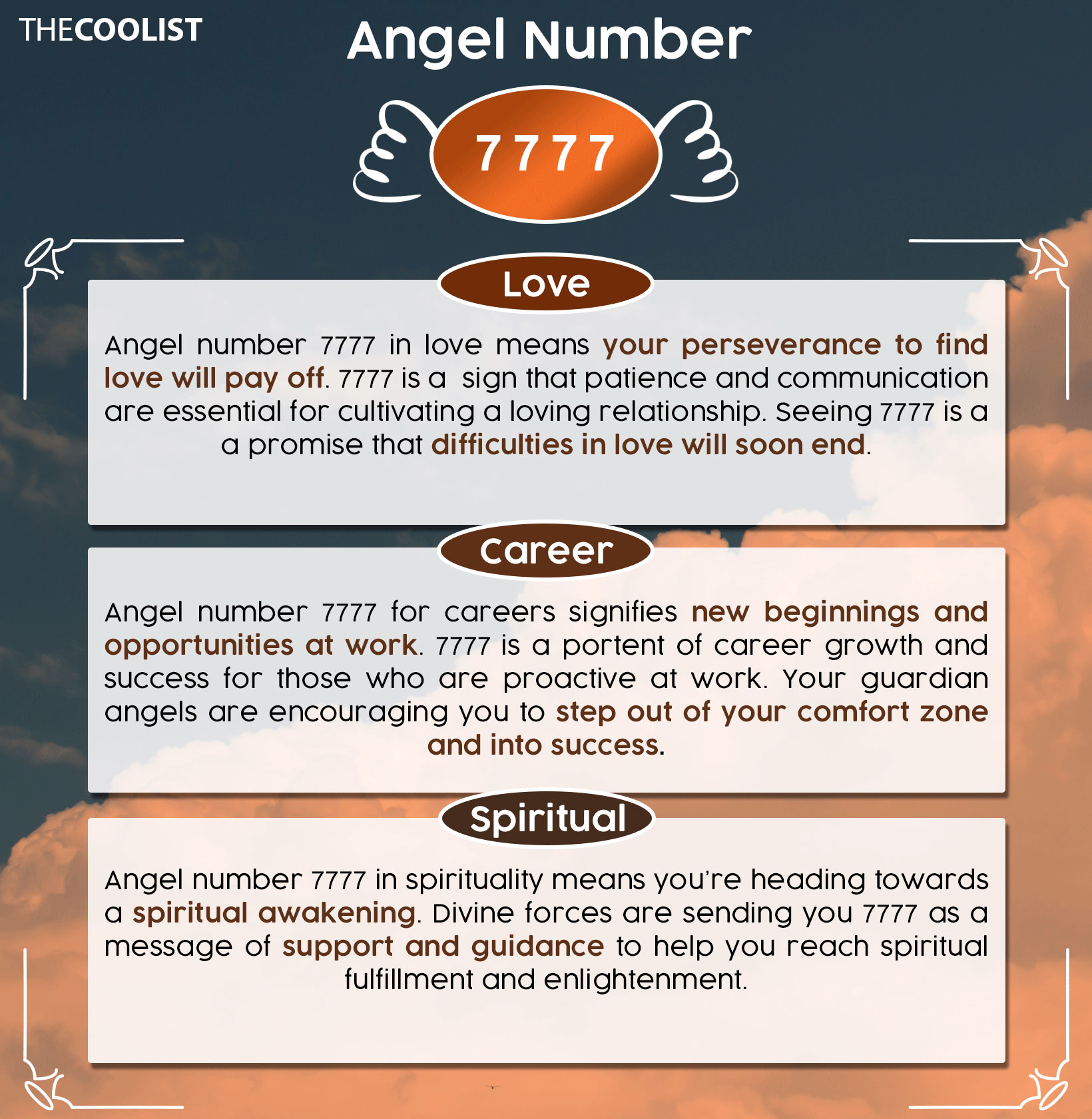 Número de anjo 7777: significado, importância, chama gémea e amor